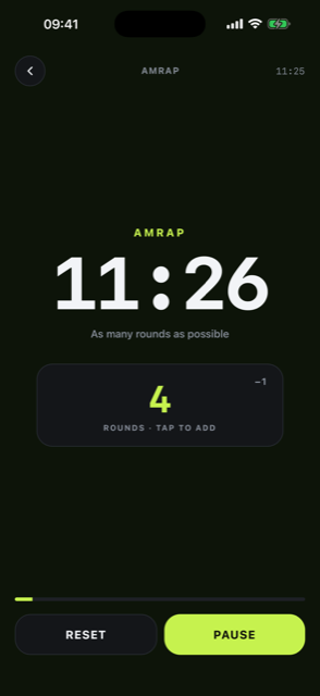 AMRAP with the round tally