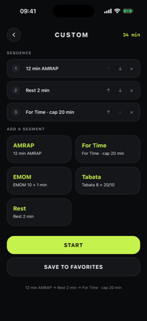 The custom sequence builder